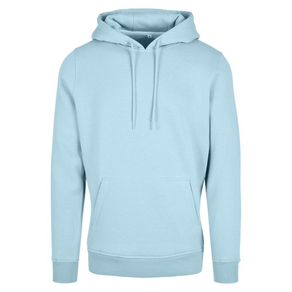 Build Your Brand Mens Heavy Pullover Hoodie / Ocean Blue